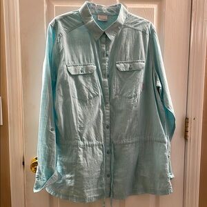 Women's light green blouse.  Columbia.  Size XL. Pre owned. Only worn once